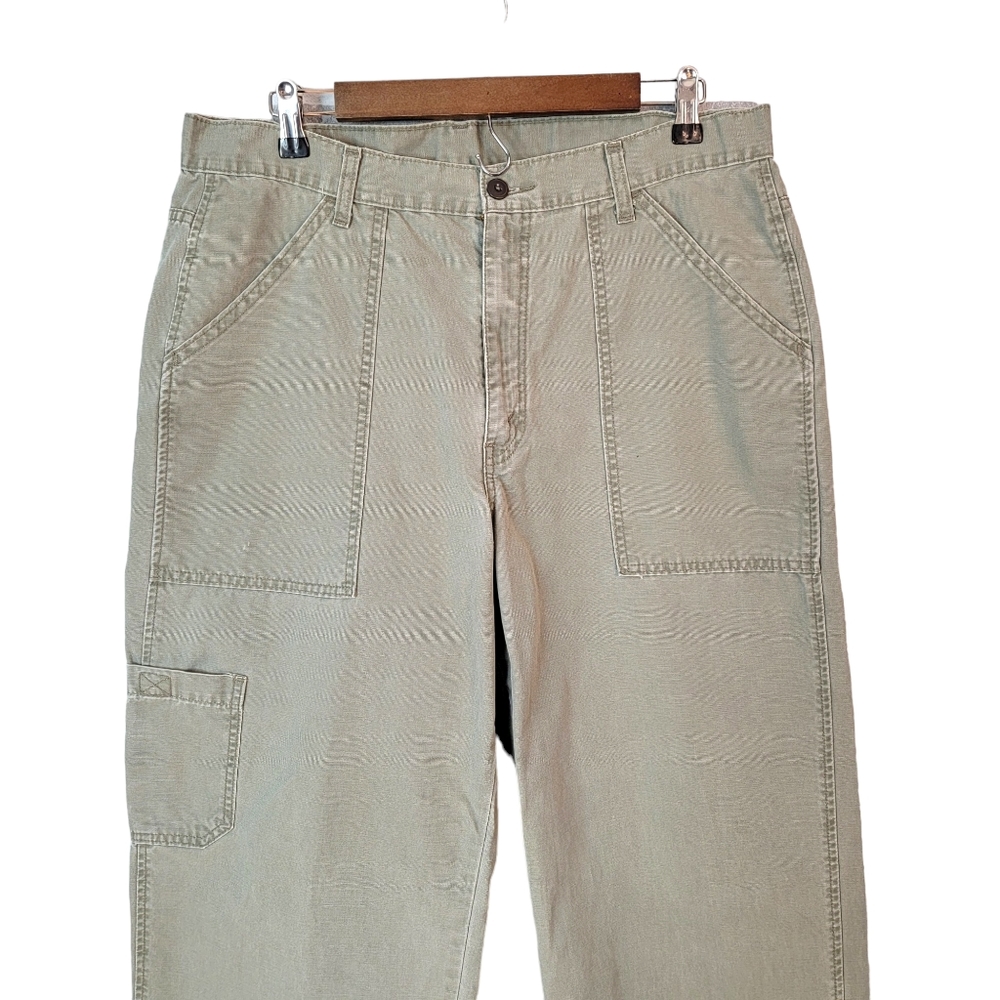 Levi's Extra Wide Leg Army Green Military Workwear Streetwear Vibes Pants 36x32 - Picture 2 of 16